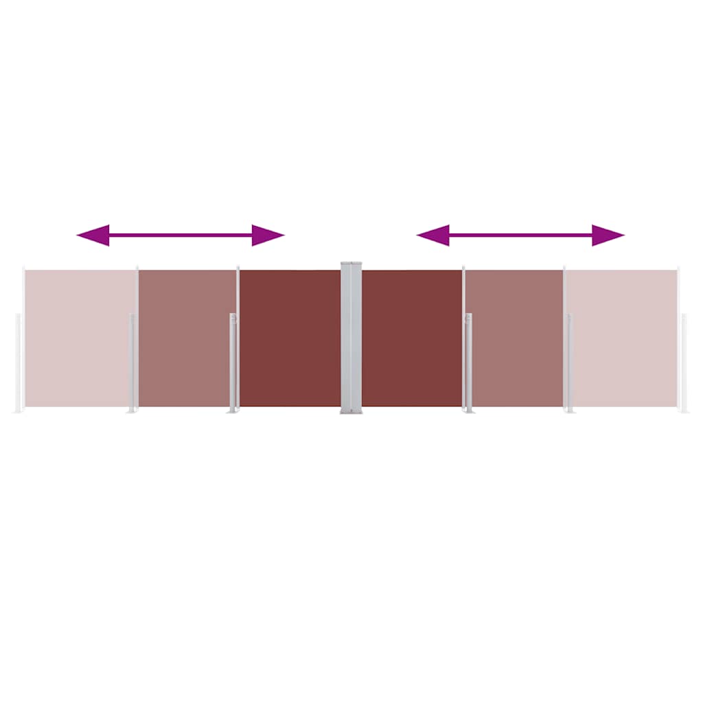 vidaXL Σκίαστρο Πλαϊνό Συρόμενο Καφέ 120 x 600 εκ.