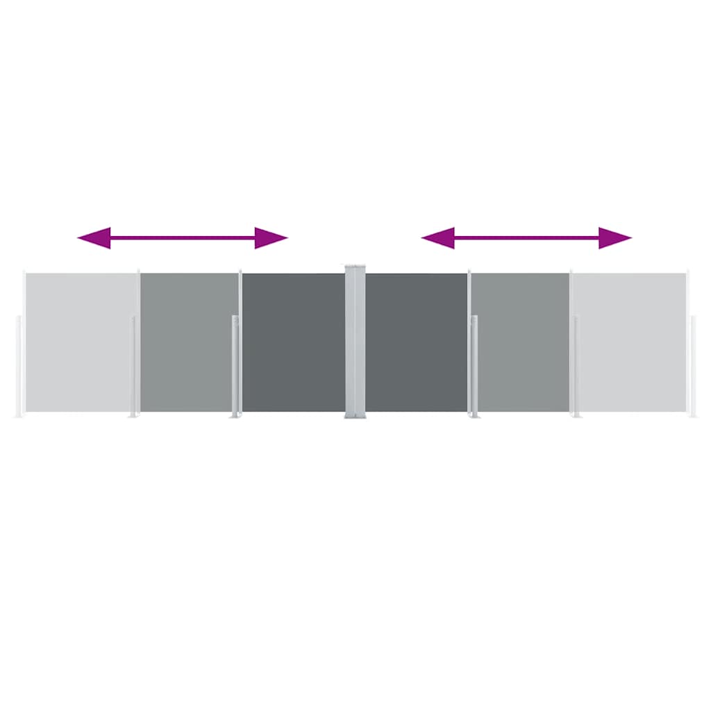 vidaXL Σκίαστρο Πλαϊνό Συρόμενο Ανθρακί 140 x 600 εκ.