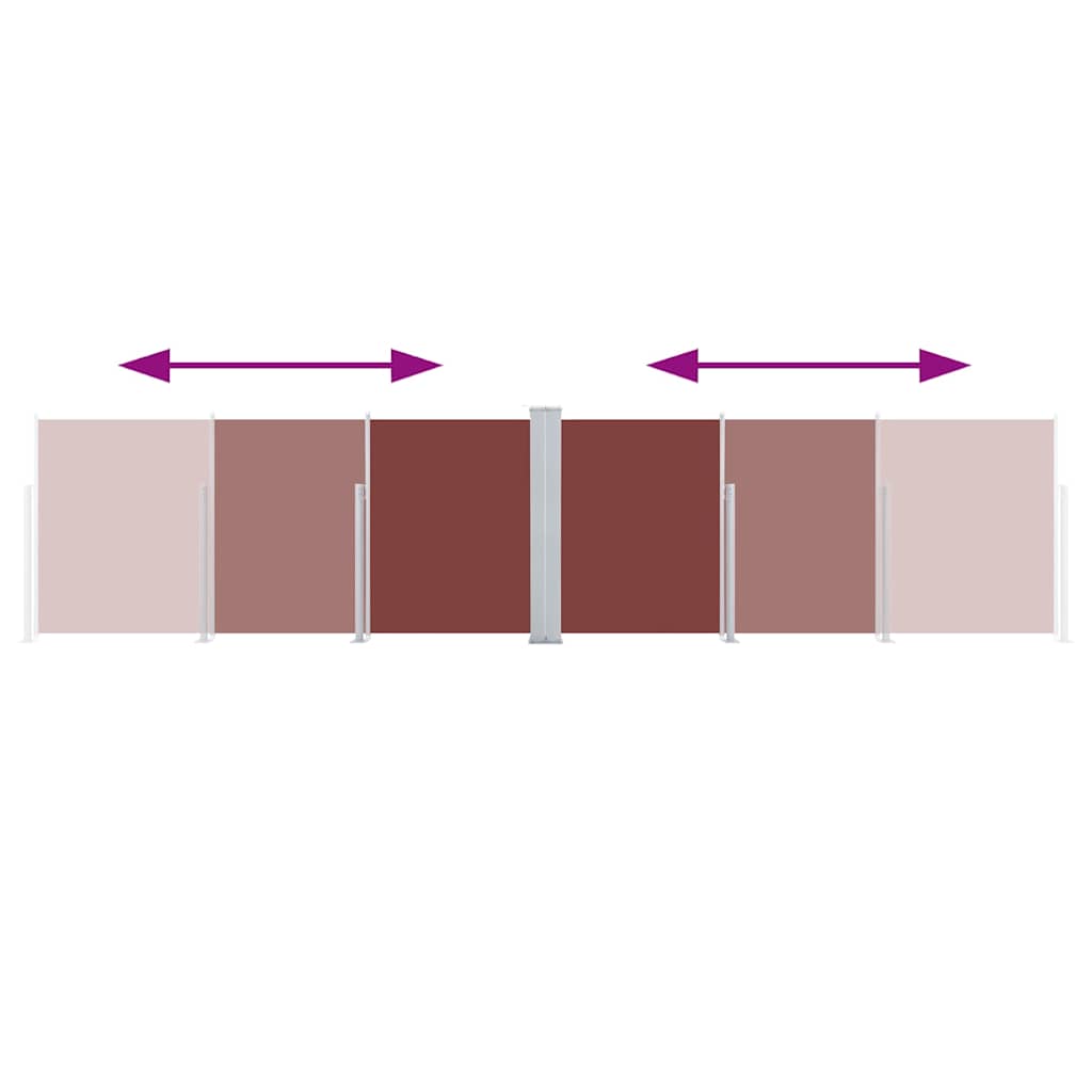 vidaXL Σκίαστρο Πλαϊνό Συρόμενο Καφέ 140 x 600 εκ.