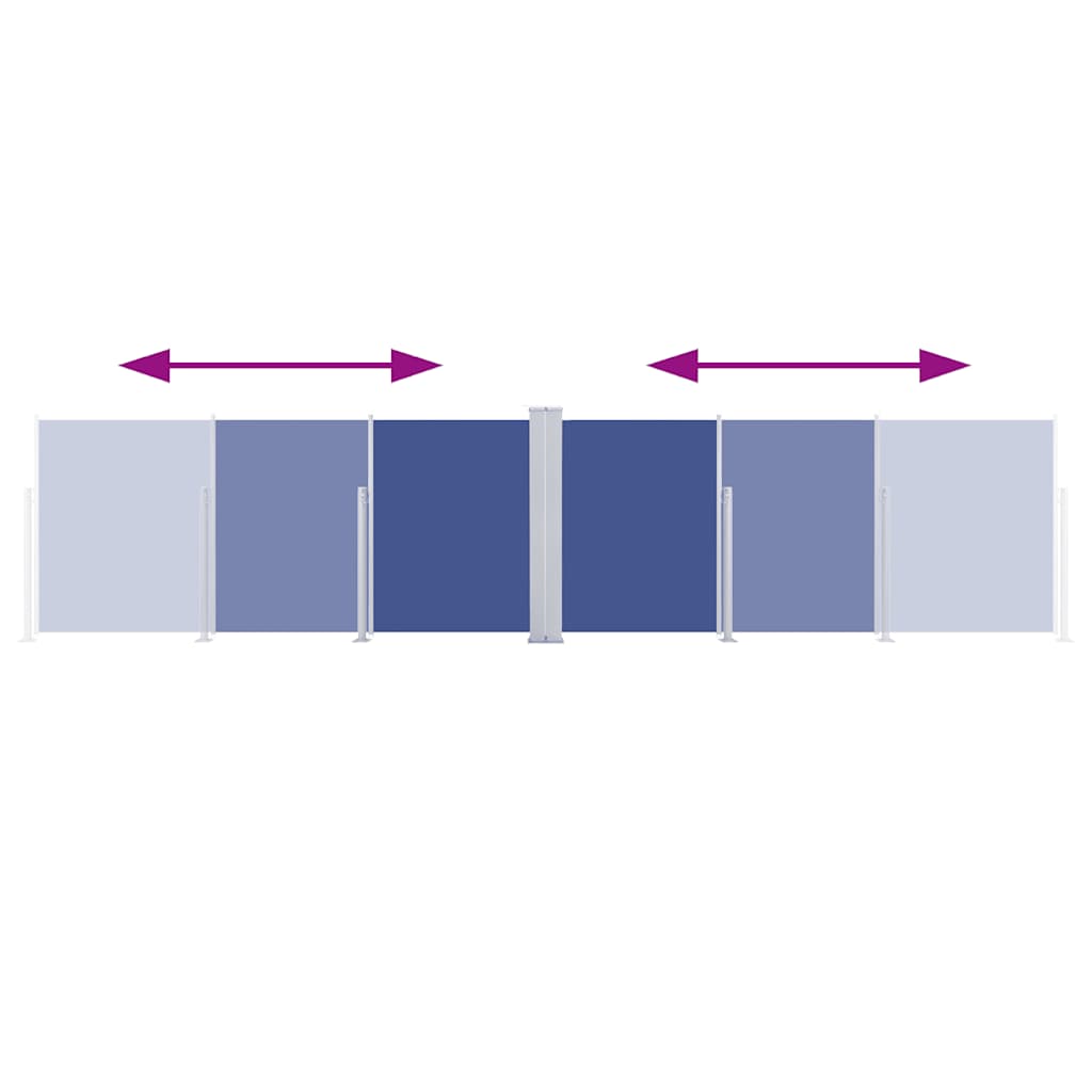 vidaXL Σκίαστρο Πλαϊνό Συρόμενο Μπλε 140 x 600 εκ.