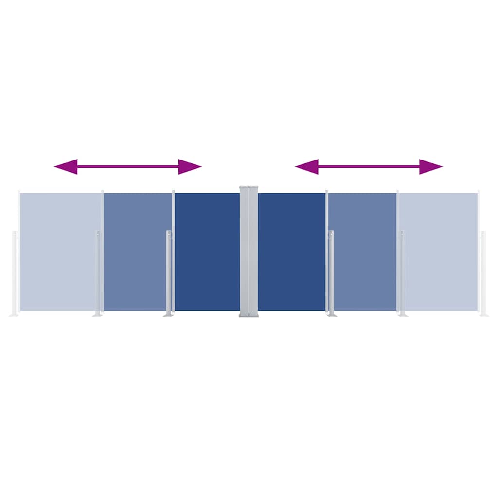 vidaXL Σκίαστρο Πλαϊνό Συρόμενο Μπλε 160 x 600 εκ.
