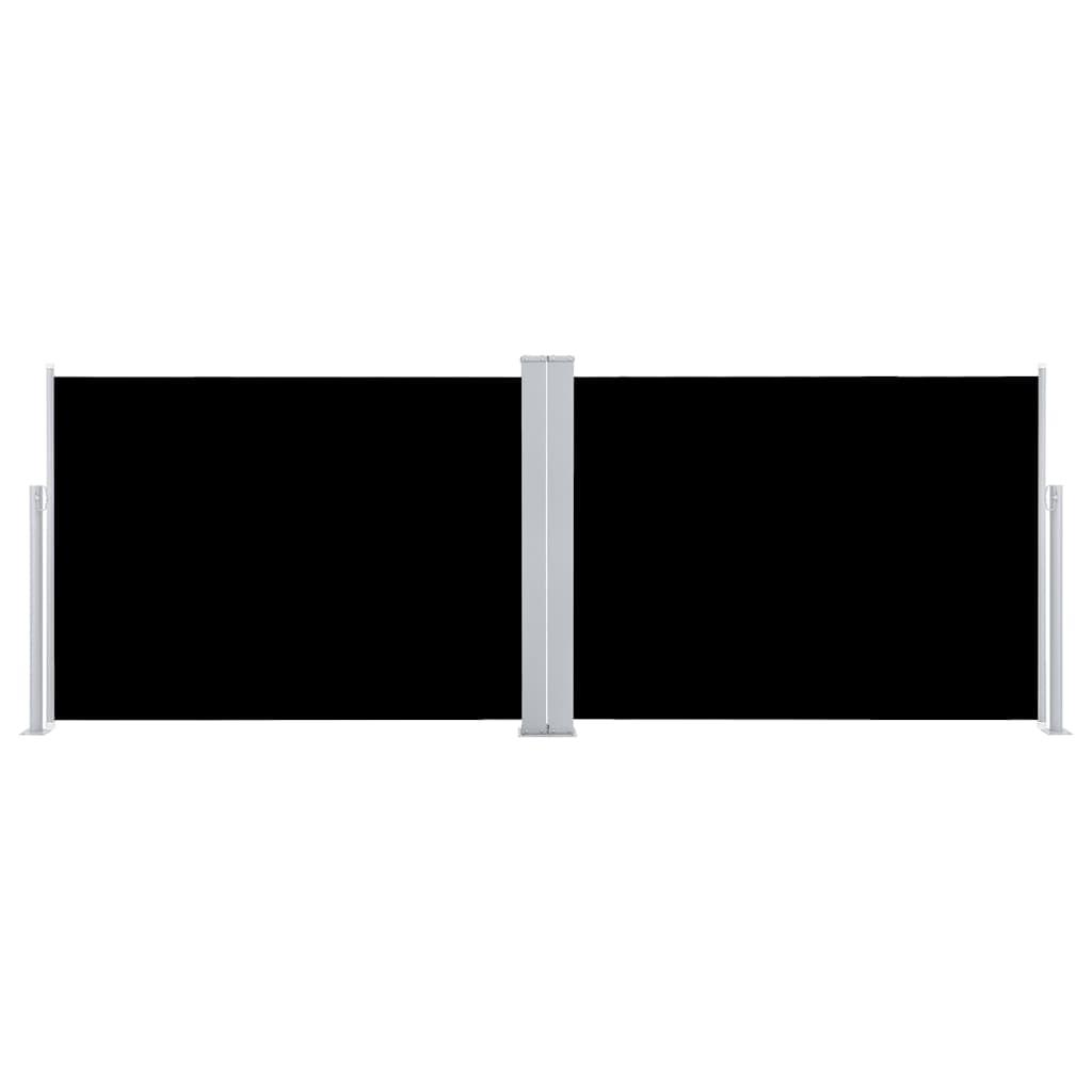 vidaXL Σκίαστρο Πλαϊνό Συρόμενο Μαύρο 120 x 1000 εκ.