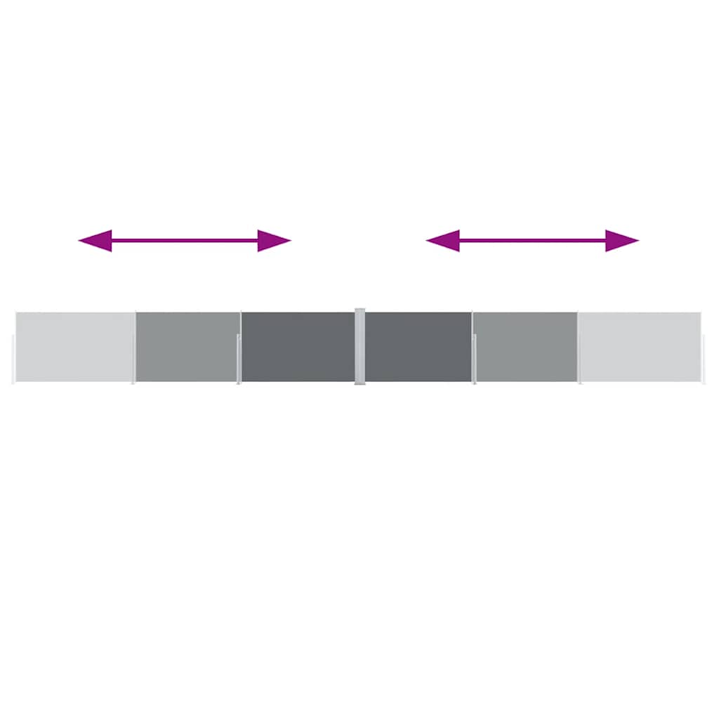 vidaXL Σκίαστρο Πλαϊνό Συρόμενο Ανθρακί 120 x 1000 εκ.