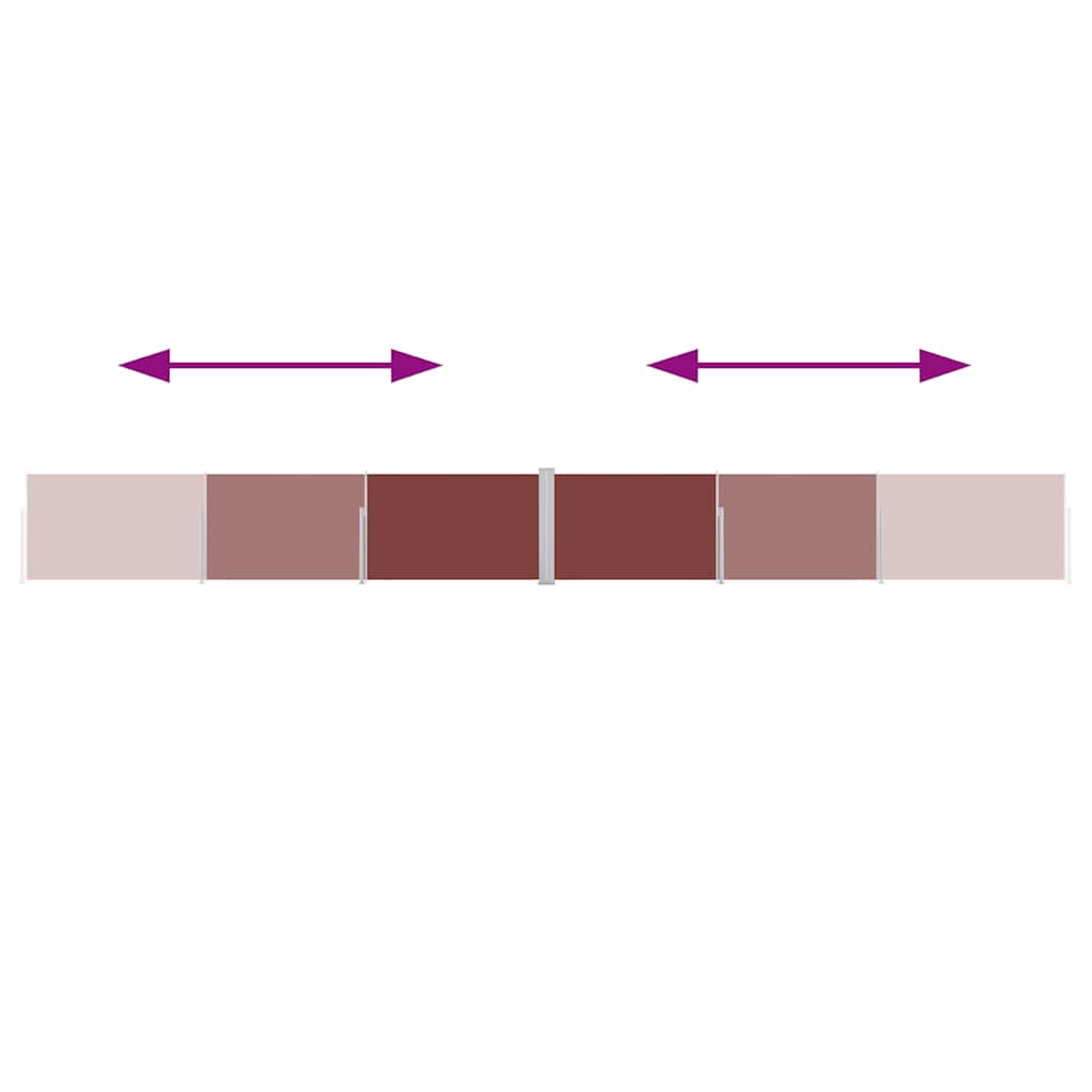 vidaXL Σκίαστρο Πλαϊνό Συρόμενο Καφέ 120 x 1000 εκ.