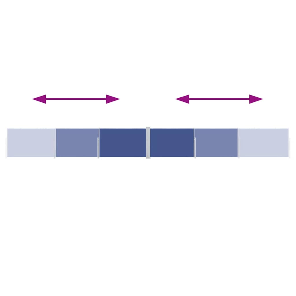 vidaXL Σκίαστρο Πλαϊνό Συρόμενο Μπλε 120 x 1000 εκ.