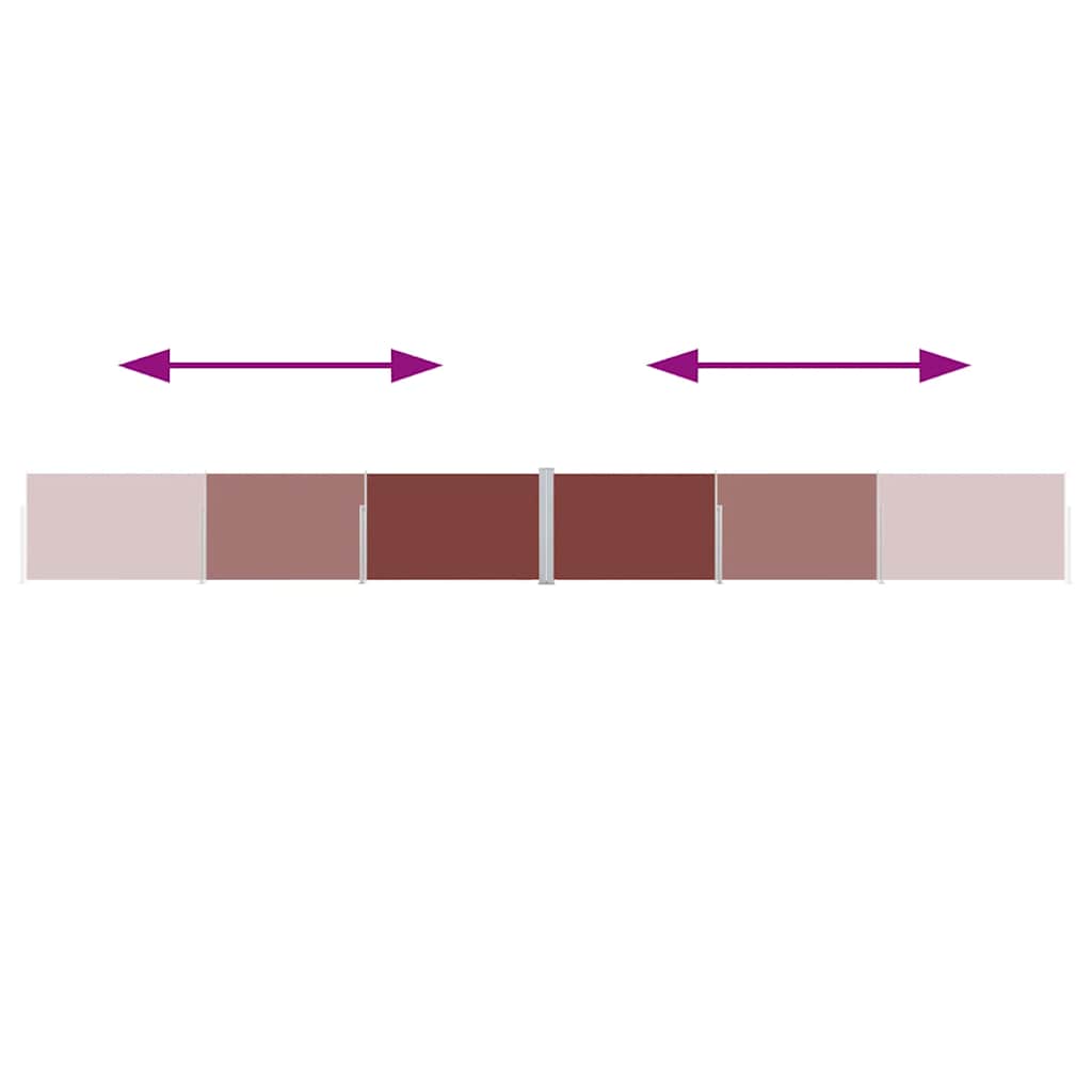 vidaXL Σκίαστρο Πλαϊνό Συρόμενο Καφέ 140 x 1000 εκ.