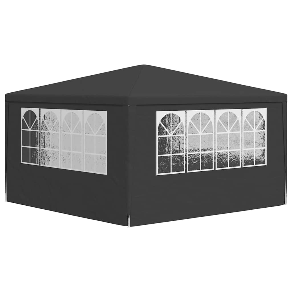 vidaXL Κιόσκι Επαγγελματικό με Τοιχώματα Ανθρακί 4 x 4 μ. 90 γρ./μ²