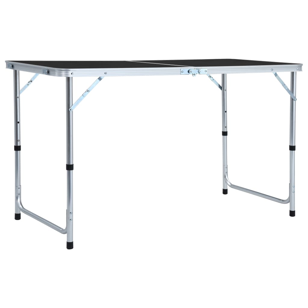 vidaXL Τραπέζι Κάμπινγκ Πτυσσόμενο Γκρι 120 x 60 εκ. Αλουμινίου