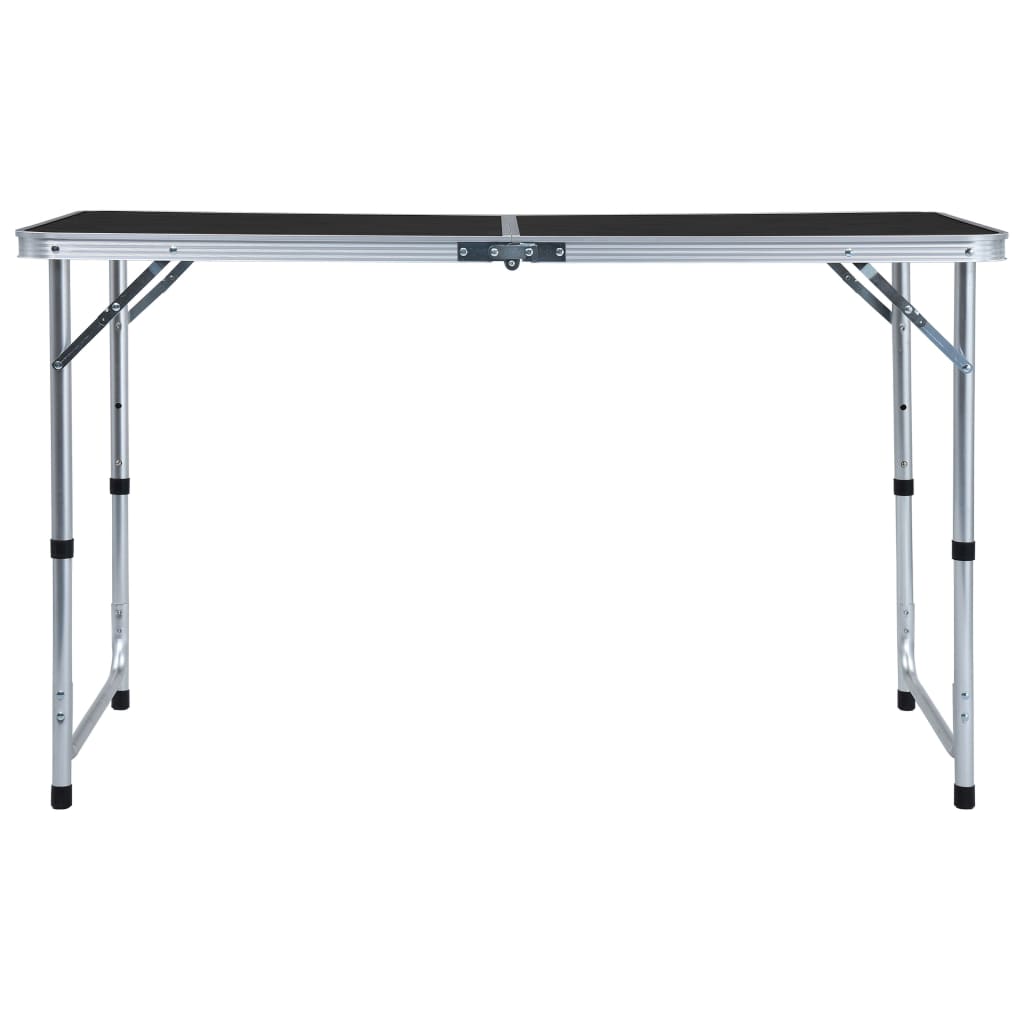 vidaXL Τραπέζι Κάμπινγκ Πτυσσόμενο Γκρι 120 x 60 εκ. Αλουμινίου