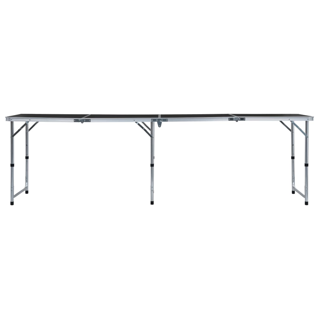 vidaXL Τραπέζι Κάμπινγκ Πτυσσόμενο Γκρι 240 x 60 εκ. Αλουμινίου