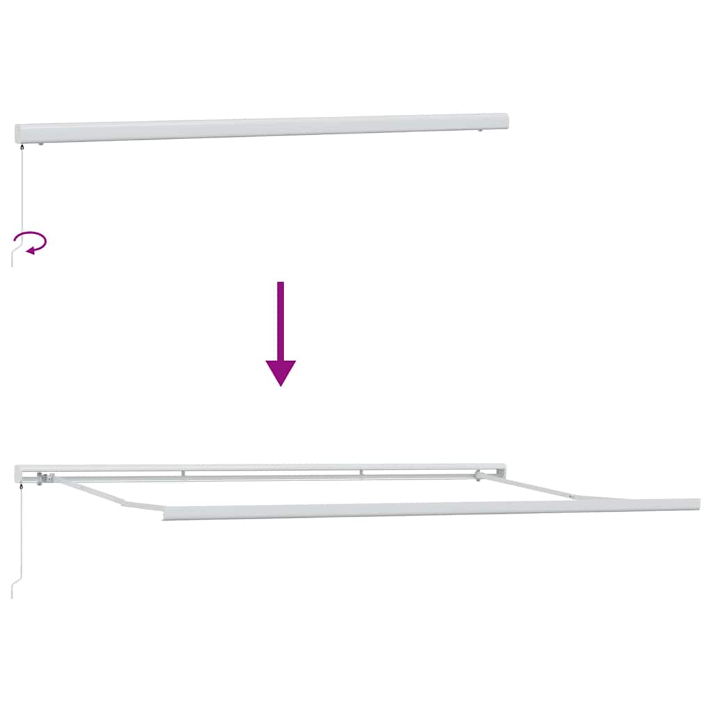 Αντιανεμικό Λευκό 5 x 3 m Μέταλλο