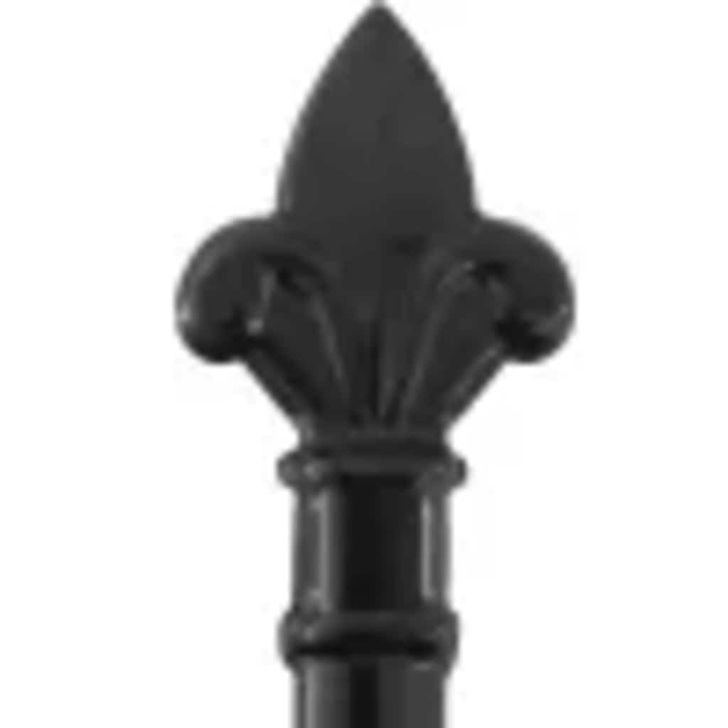 vidaXL Καγκελόπορτα Διπλή με Ακίδες Μαύρη 3 x 1,75 μ. Ατσάλινη