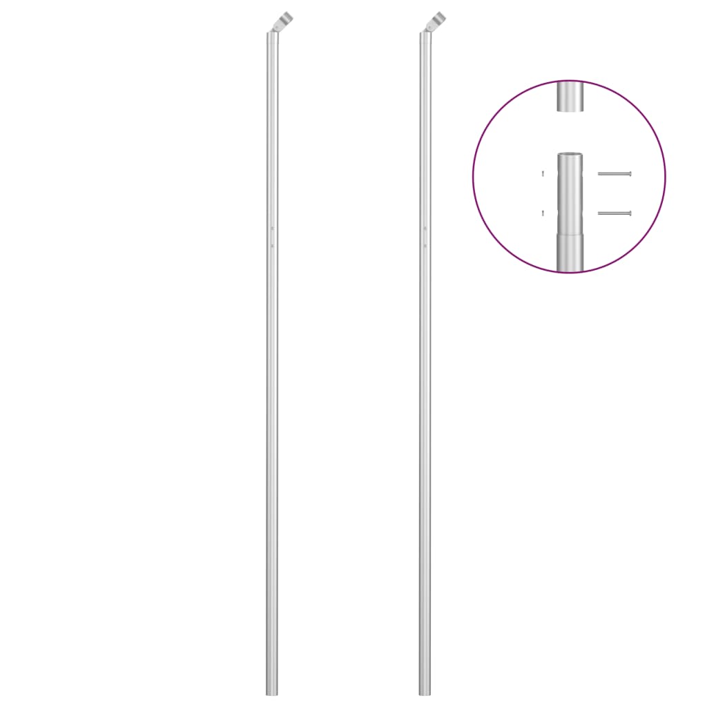 vidaXL Συρματόπλεγμα Ασημί 15 x 1,5 μ. Γαλβανισμένο Ατσάλι + Στύλοι