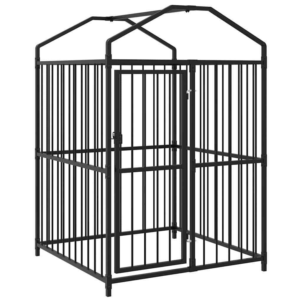 vidaXL Κλουβί Σκύλου Εξωτερικού Χώρου 120 x 120 x 150 εκ. με Στέγαστρο