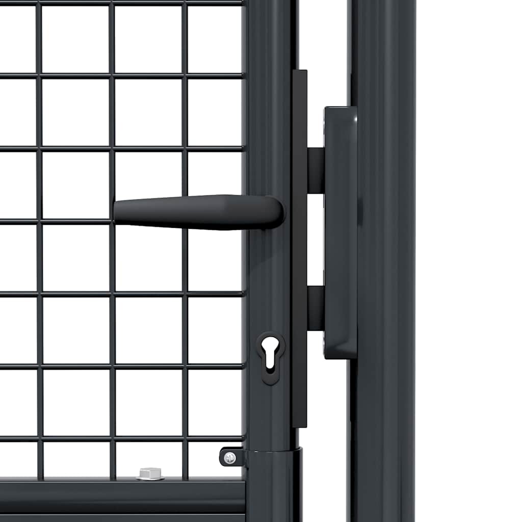 vidaXL Πόρτα Κήπου με Πλέγμα Γκρι 100x125 εκ. από Γαλβανισμένο Ατσάλι