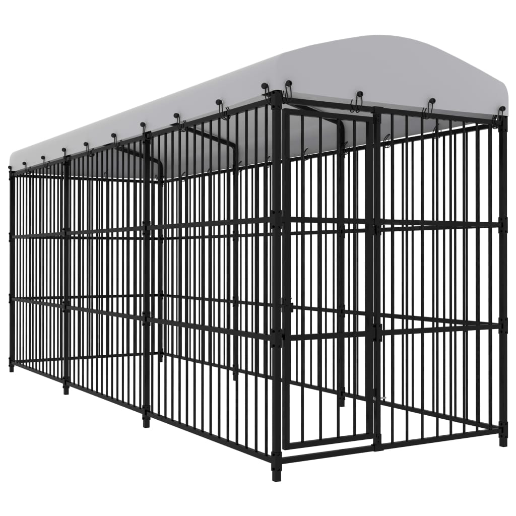vidaXL Κλουβί Σκύλου Εξωτερικού Χώρου 450x150x210 εκ. με Στέγαστρο