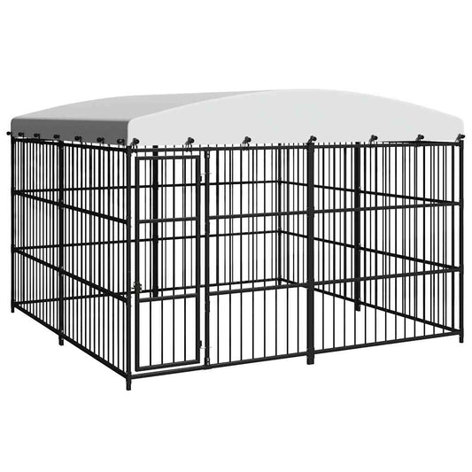 vidaXL Κλουβί Σκύλου Εξωτερικού Χώρου 300 x 300 x 210 εκ. με Στέγαστρο
