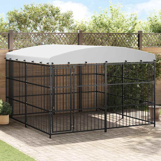 vidaXL Κλουβί Σκύλου Εξωτερικού Χώρου 300 x 300 x 210 εκ. με Στέγαστρο