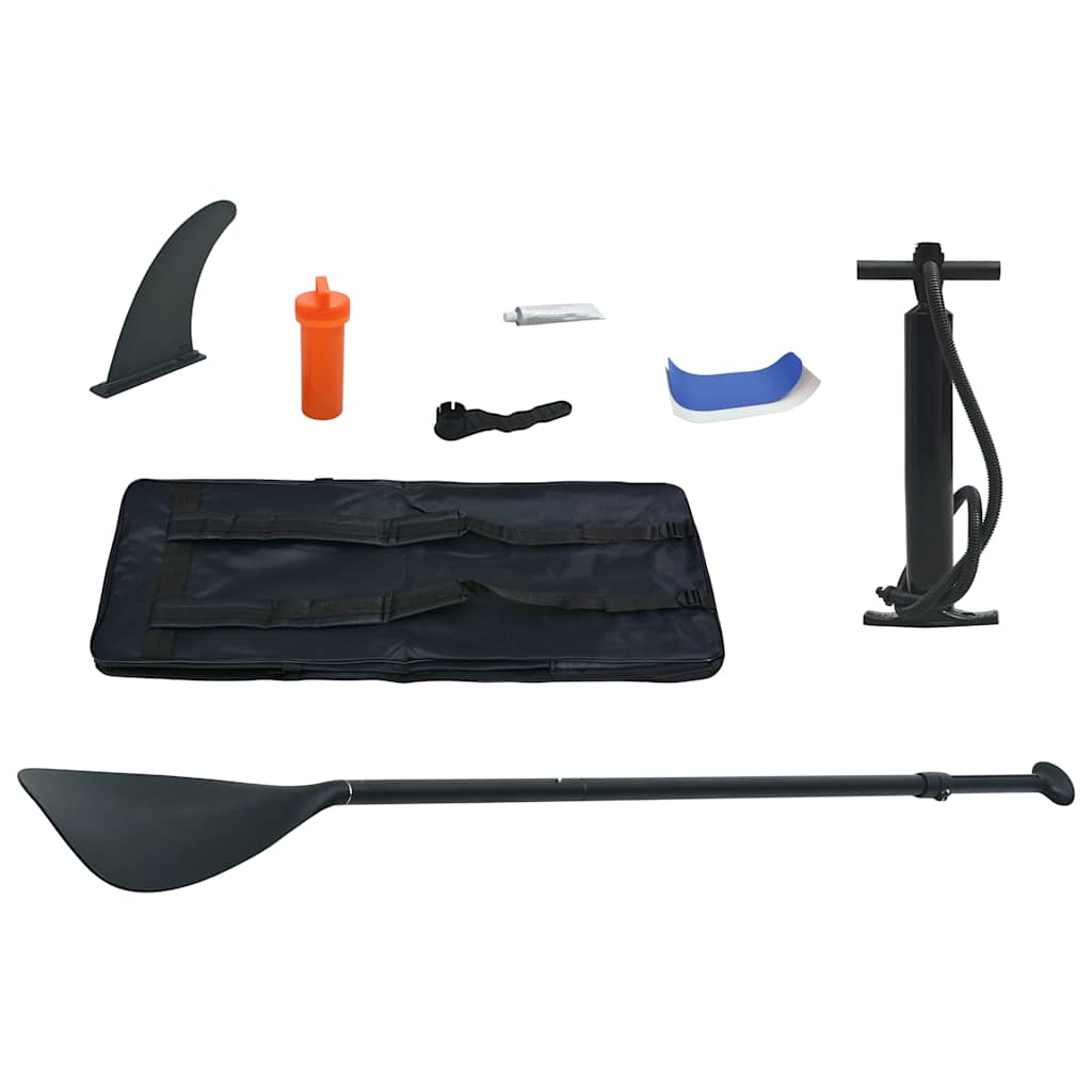 vidaXL Σετ Σανίδας Stand Up Paddle / Surf Φουσκωτό Μπλε και Λευκό