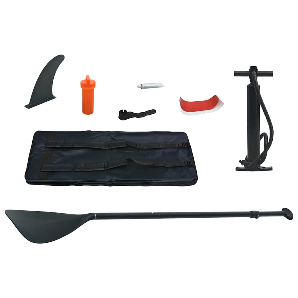 vidaXL Σανίδα SUP Φουσκωτή Σετ Κόκκινο / Λευκό με Πανί