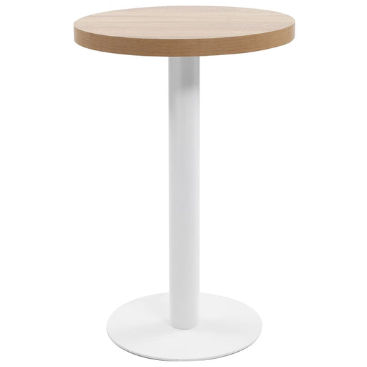 vidaXL Τραπέζι Bistro Ανοιχτό Καφέ 50 εκ. από MDF