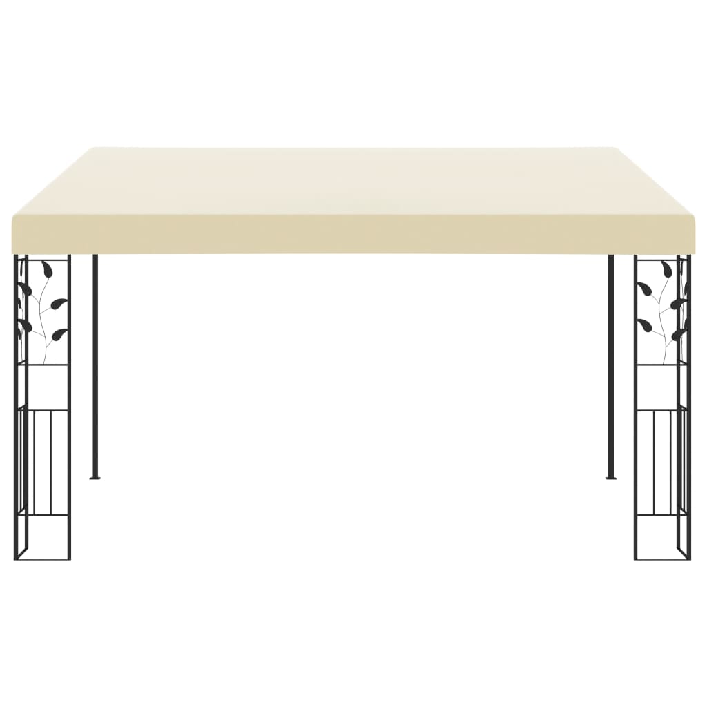 vidaXL Κιόσκι Επιτοίχιο Κρεμ 4 x 3 x 2,5 μ.