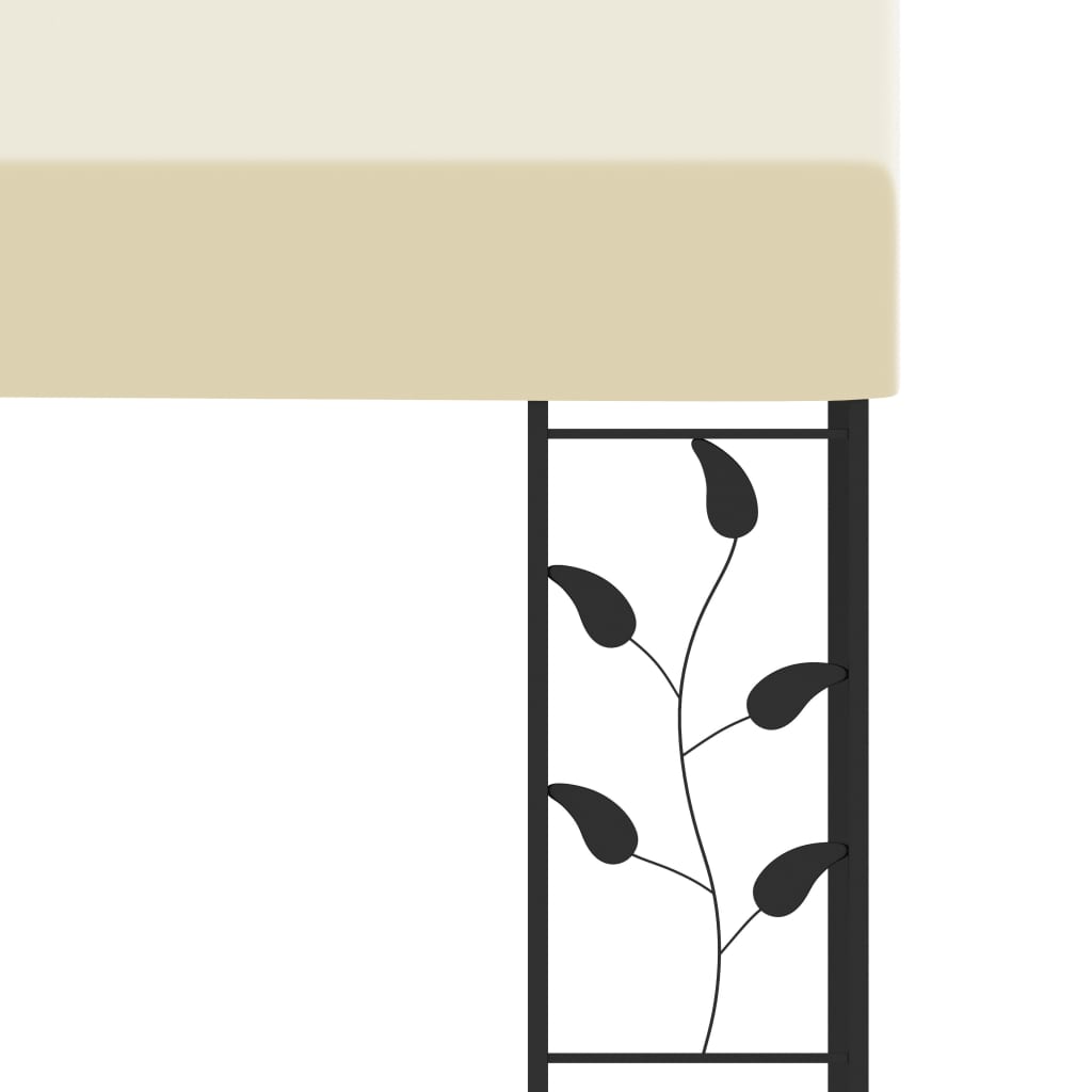 vidaXL Κιόσκι Επιτοίχιο Κρεμ 6 x 3 x 2,5 μ.