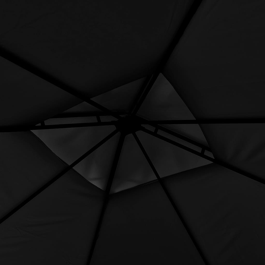 vidaXL Κιόσκι με 2 Επεκτεινόμενες Οροφές Ανθρακί 3x3x2,75 μ. 180 γρ/μ²