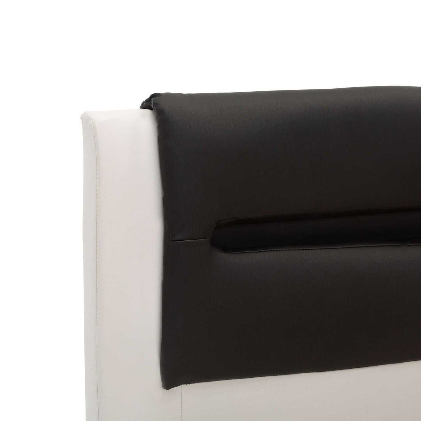 vidaXL Σκελετός Κρεβατιού Λευκό και Μαύρο 120 x 200 cm Τεχνητό Δέρμα