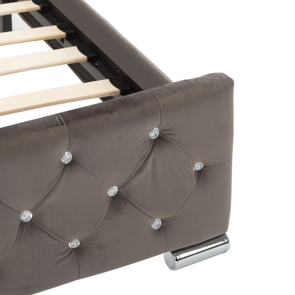 vidaXL Πλαίσιο Κρεβατιού Γκρι 90 x 200 εκ. Βελούδινο