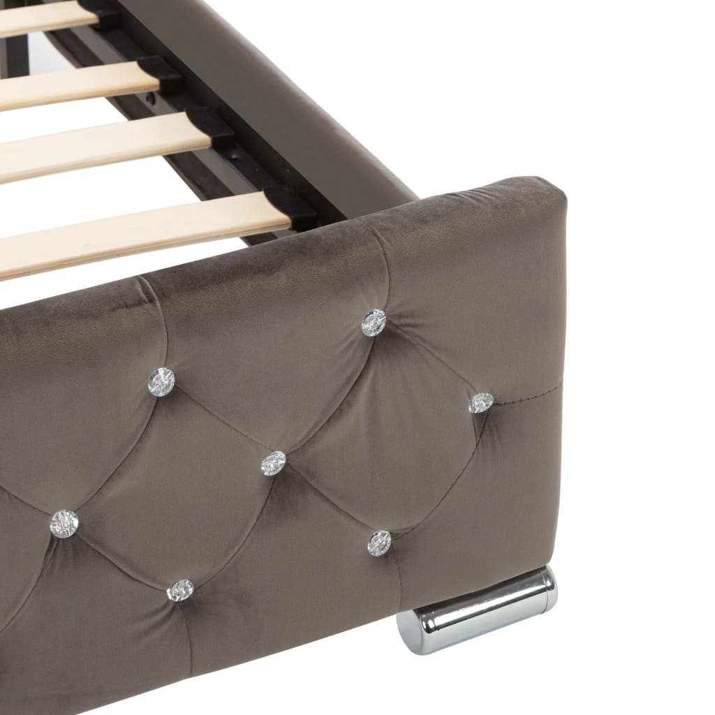 vidaXL Πλαίσιο Κρεβατιού Γκρι 140 x 200 εκ. Βελούδινο