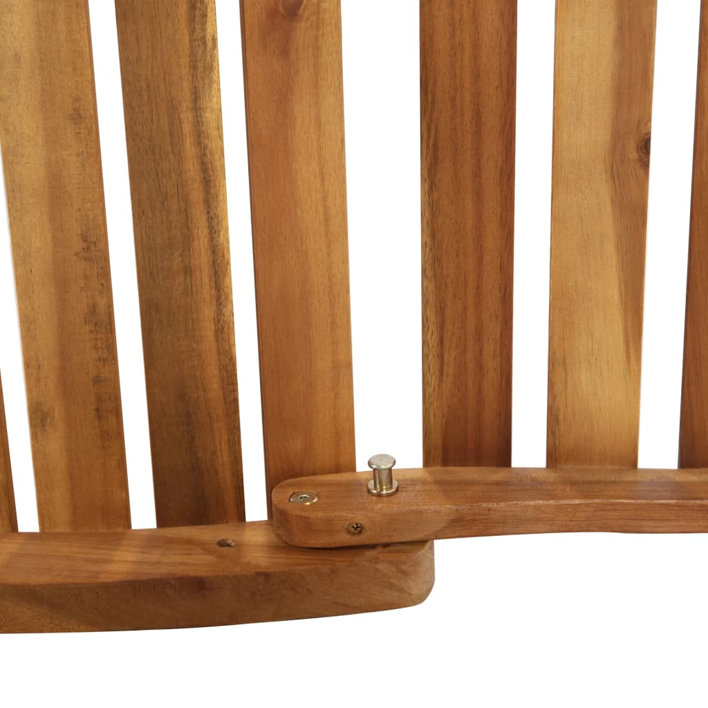 vidaXL Ξαπλώστρα Κρεμ από Μασίφ Ξύλο Ακακίας με Μαξιλάρι