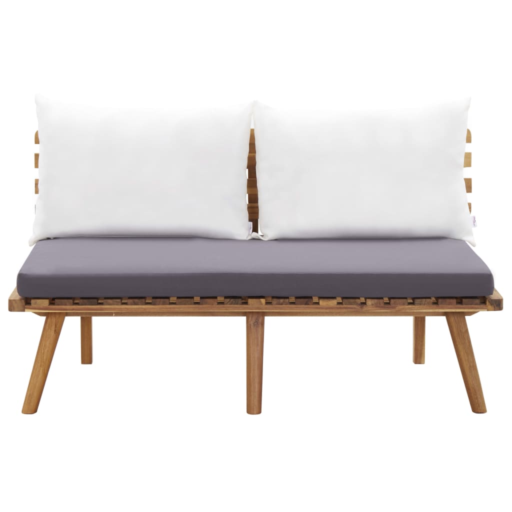 vidaXL Σαλόνι Κήπου 4 Τεμαχίων από Μασίφ Ξύλο Ακακίας με Μαξιλάρια