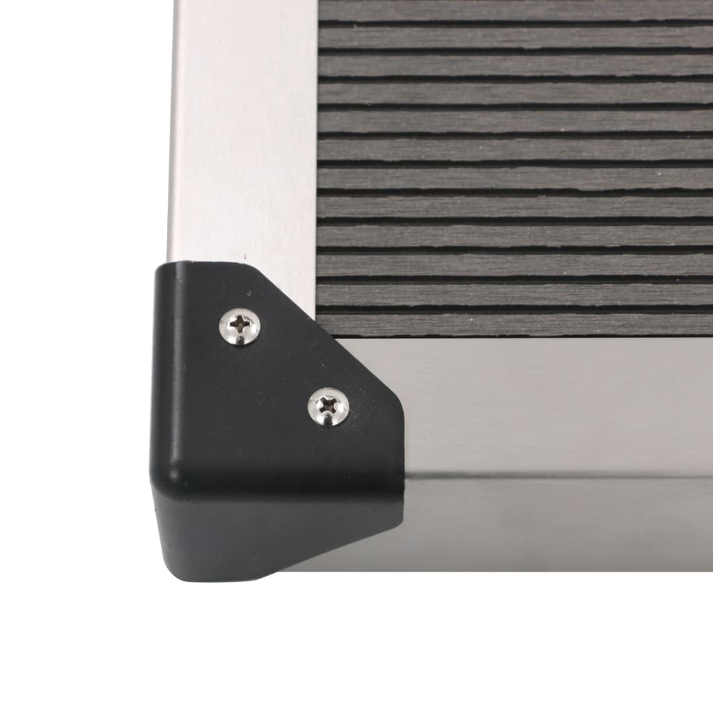 vidaXL Βάση Ντουζιέρας Εξωτερ. Χώρου Γκρι 110x62 εκ. WPC/Ανοξ. Ατσάλι