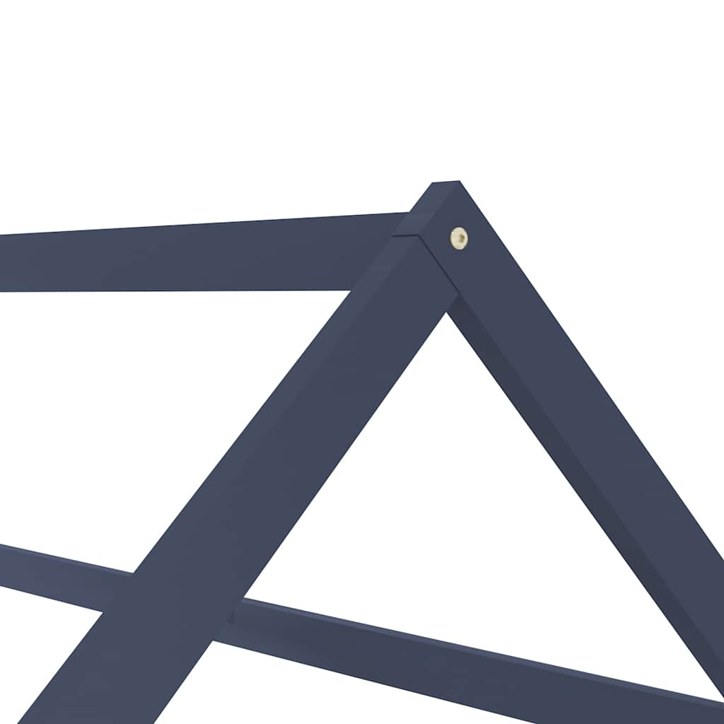 vidaXL Πλαίσιο Κρεβατιού Παιδικό Γκρι 70 x 140 εκ. Μασίφ Ξύλο Πεύκου