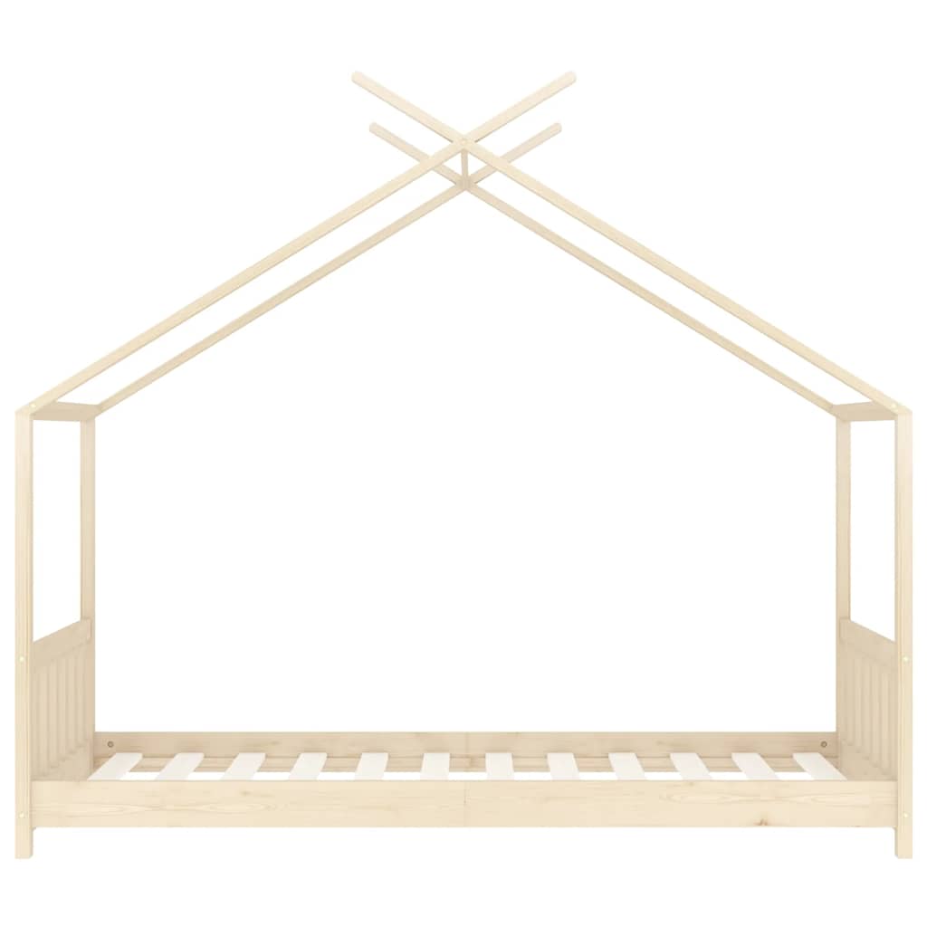 vidaXL Πλαίσιο Κρεβατιού Παιδικό 70 x 140 εκ. Μασίφ Ξύλο Πεύκου