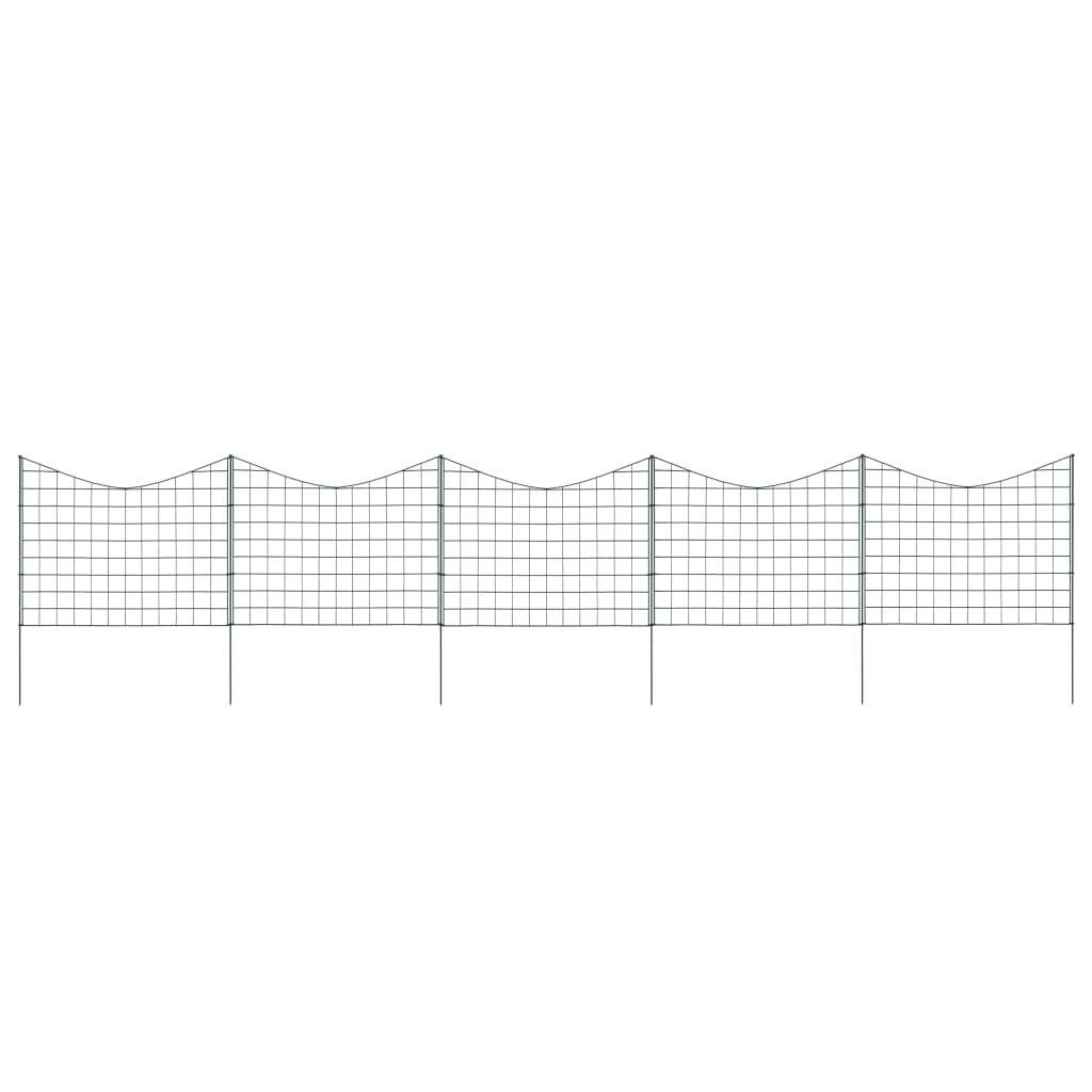 vidaXL Περίφραξη Κήπου Χαμηλή Αψίδα Σετ Πράσινη 77,5 x 64 εκ.