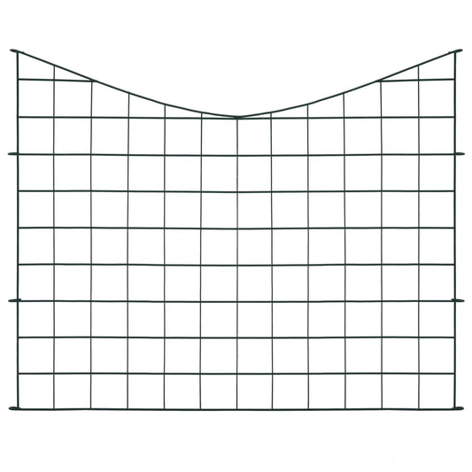 vidaXL Περίφραξη Κήπου Χαμηλή Αψίδα Σετ Πράσινη 77,5 x 64 εκ.