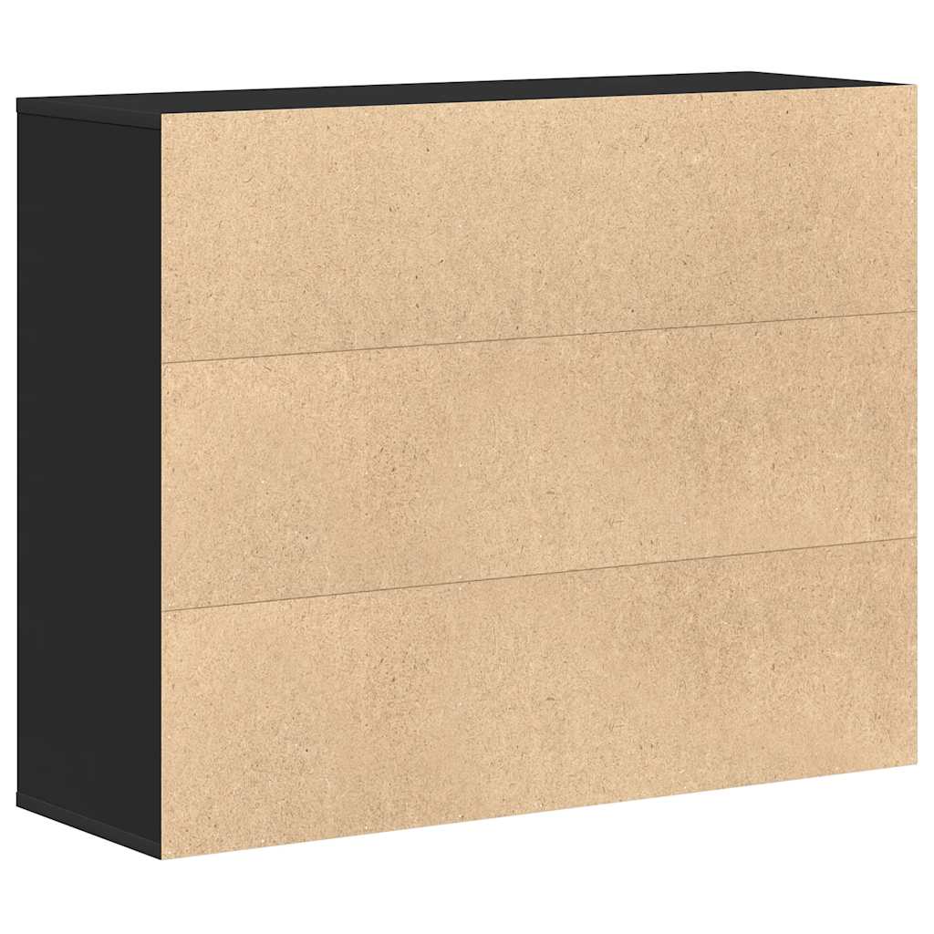 vidaXL Μπουφές Μαύρος 88 x 30 x 70 εκ. από Επεξ. Ξύλο