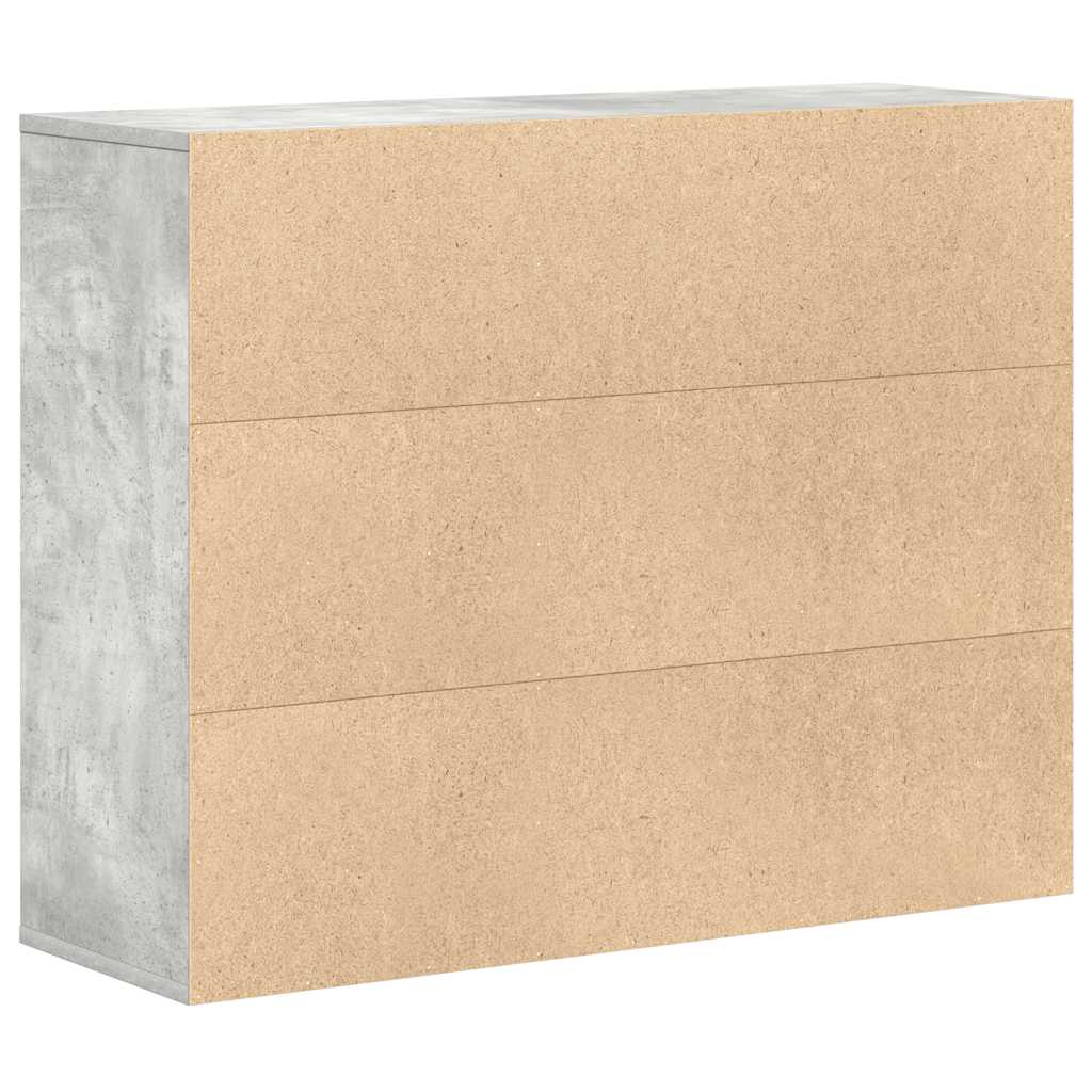 vidaXL Μπουφές Γκρι του Σκυροδέματος 88 x 30 x 70 εκ. από Επεξ. Ξύλο