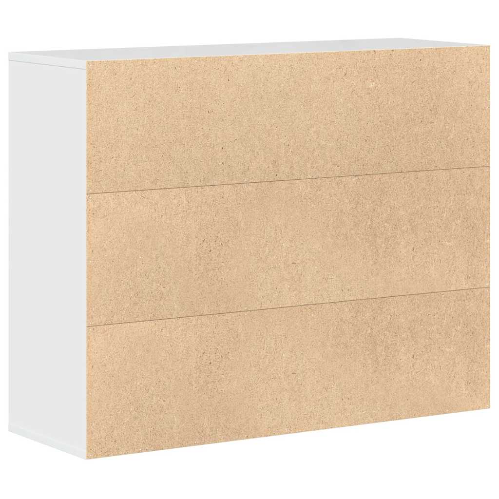 vidaXL Μπουφές Γυαλιστερό Λευκό 88 x 30 x 70 εκ. από Επεξ. Ξύλο