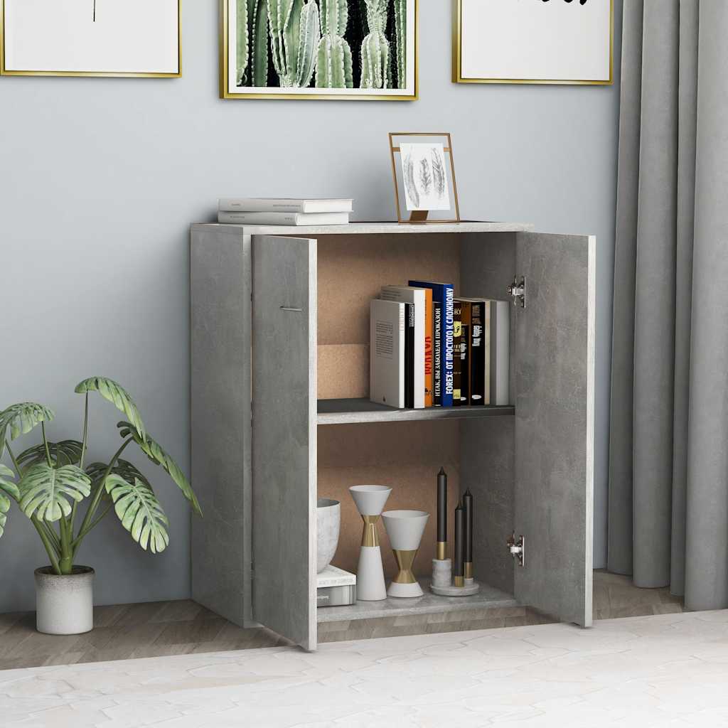 vidaXL Ντουλάπι Γκρι του Σκυροδέματος 60 x 30 x 75 εκ. από Επεξ. Ξύλο