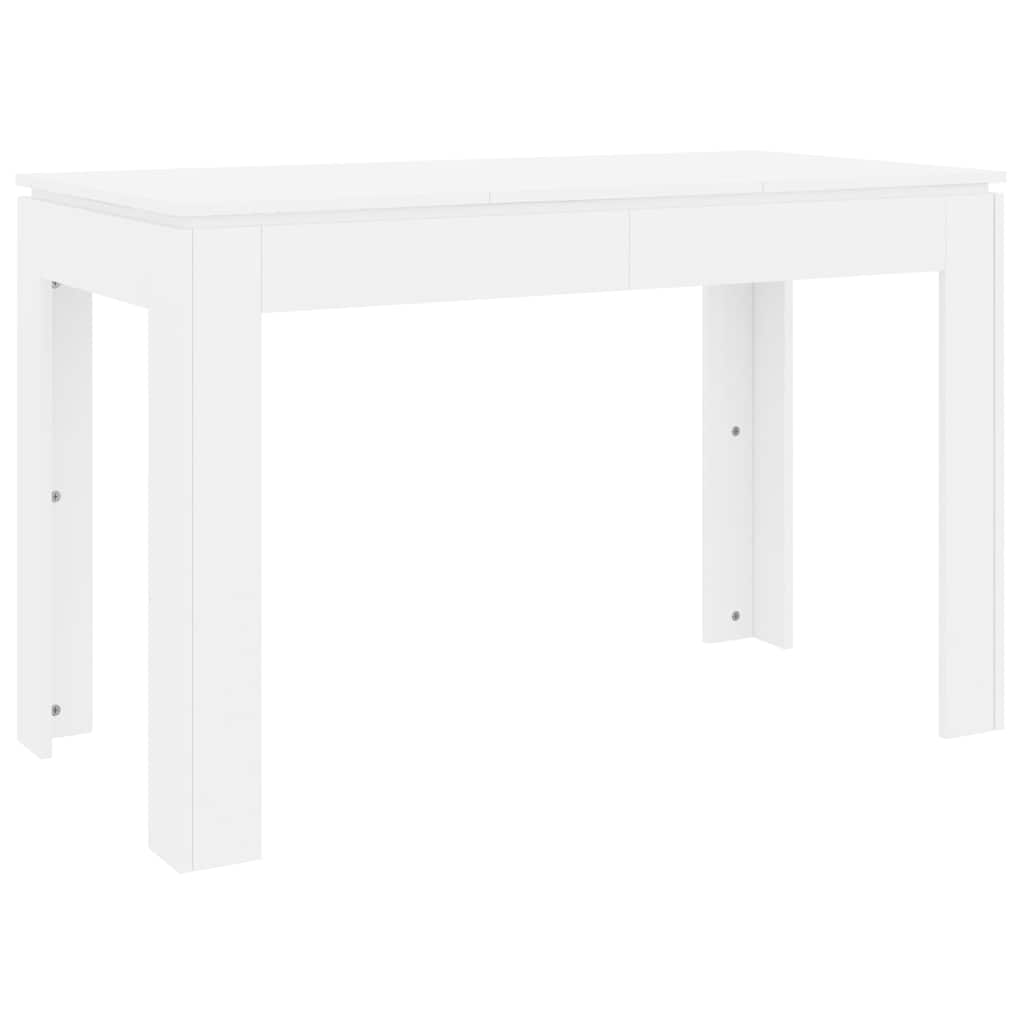 vidaXL Τραπεζαρία Λευκή 120 x 60 x 76 εκ. από Επεξ. Ξύλο