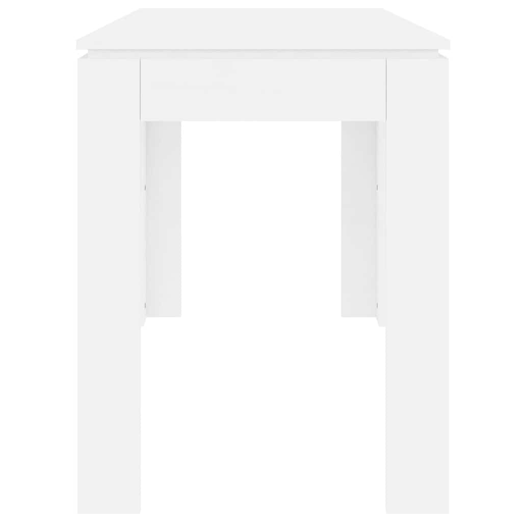 vidaXL Τραπεζαρία Λευκή 120 x 60 x 76 εκ. από Επεξ. Ξύλο