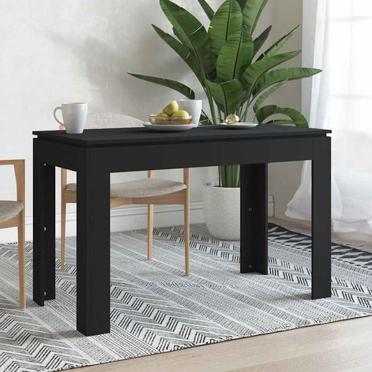vidaXL Τραπεζαρία Μαύρη 120 x 60 x 76 εκ. από Επεξ. Ξύλο