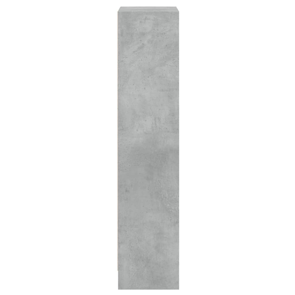 vidaXL Βιβλιοθήκη με 3 Ράφια Γκρι Σκυροδ. 40x24x109 εκ. Επεξεργ. Ξύλο