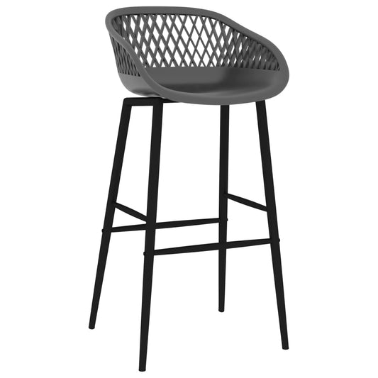 vidaXL Καρέκλες Μπαρ 2 τεμ. Γκρι