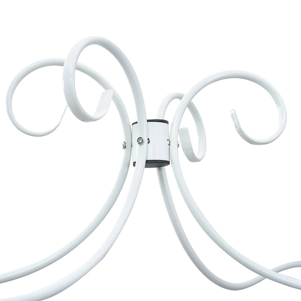 vidaXL Πλαίσιο Κρεβατιού με Ουρανό Λευκό 180 x 200 εκ. Μεταλλικό