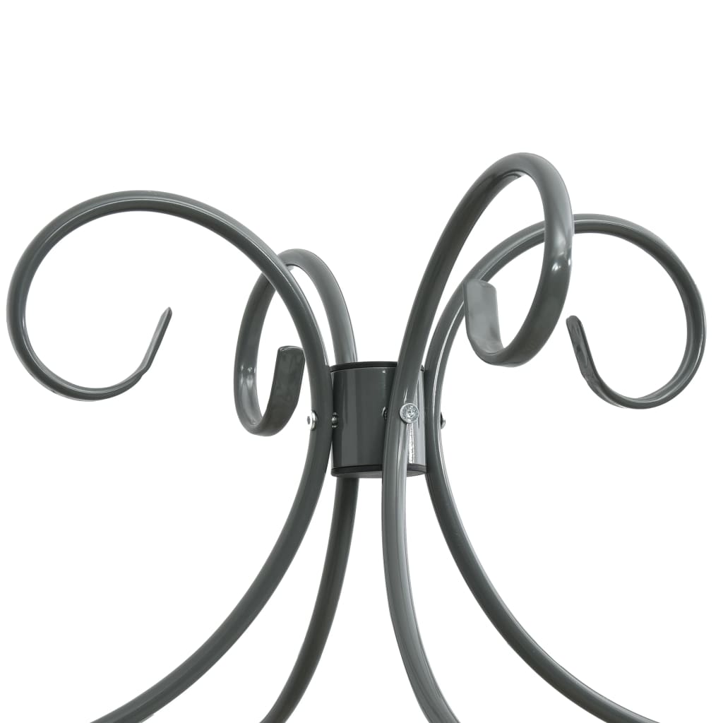 vidaXL Πλαίσιο Κρεβατιού με Ουρανό Γκρι 140 x 200 εκ. Μεταλλικό