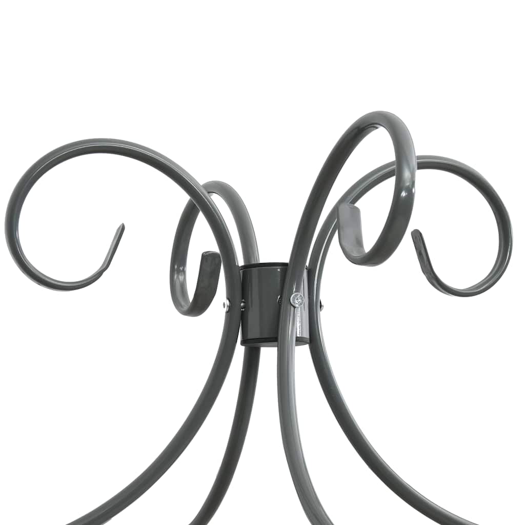 vidaXL Πλαίσιο Κρεβατιού με Ουρανό Γκρι 180 x 200 εκ. Μεταλλικό